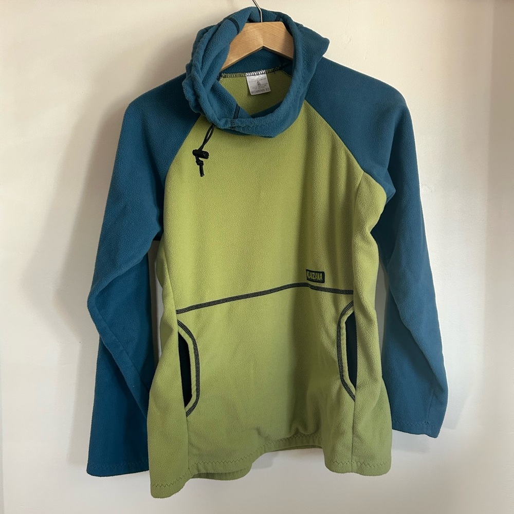 Melanzana Blue and Green Fleece Pullover - Picture 2 of 7